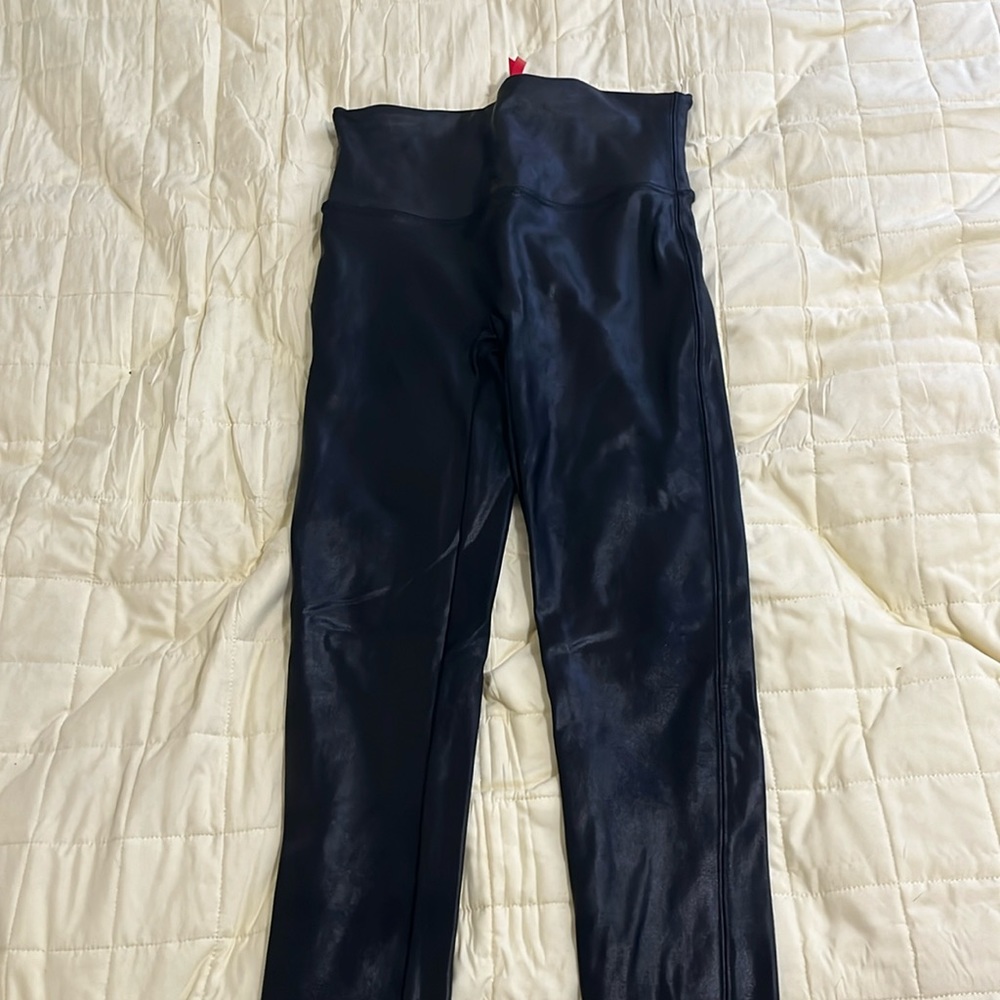 Spanx faux leather leggings.